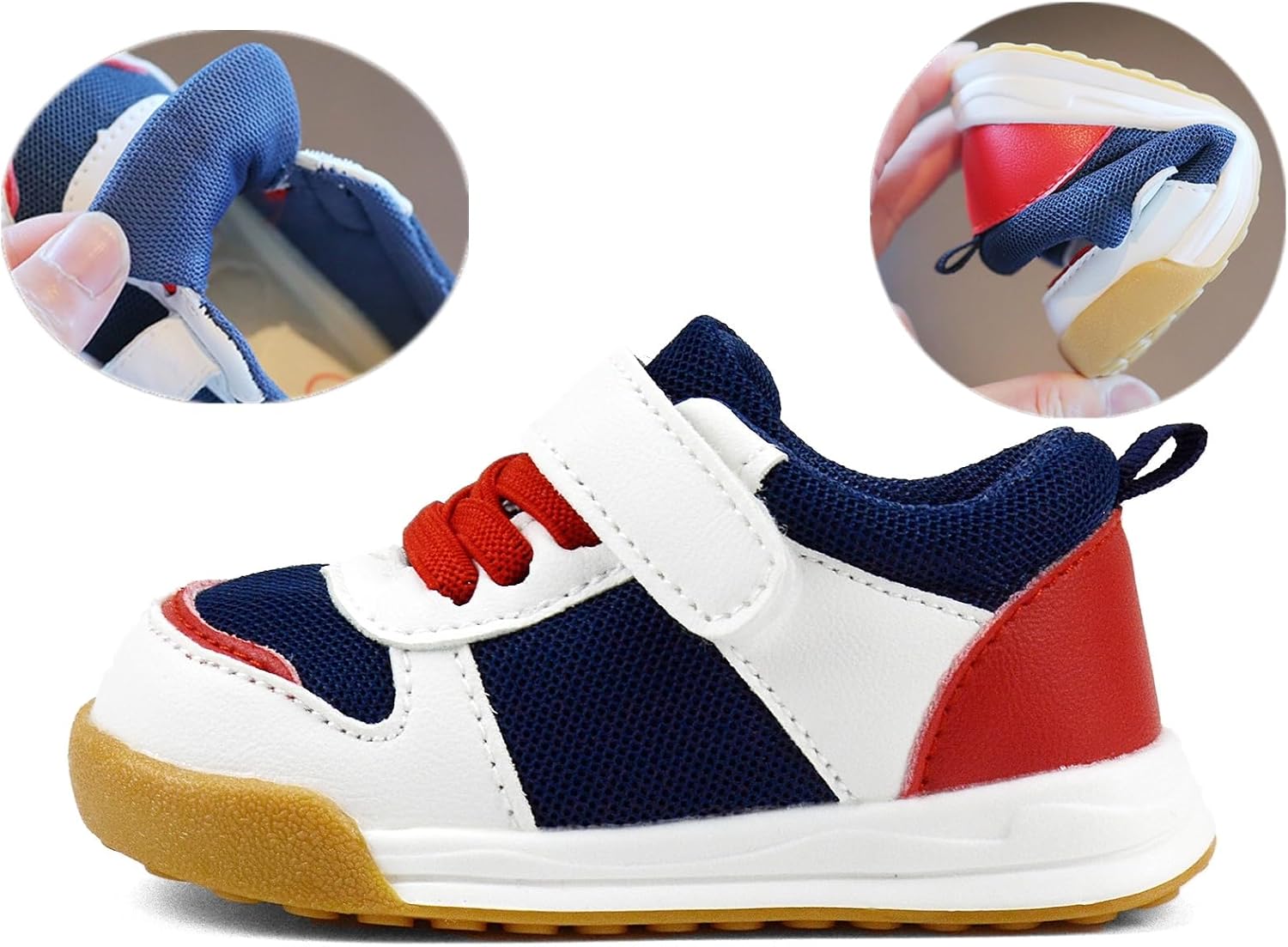 Baby Boy Girl Shoes Infant Non Slip Sneakers Breathable Lightweight Toddler First Walking Shoes 6 12 18 24 Months 6-12 Months Infant D-nyblue image 5 of 5 B0CGDJJTTS