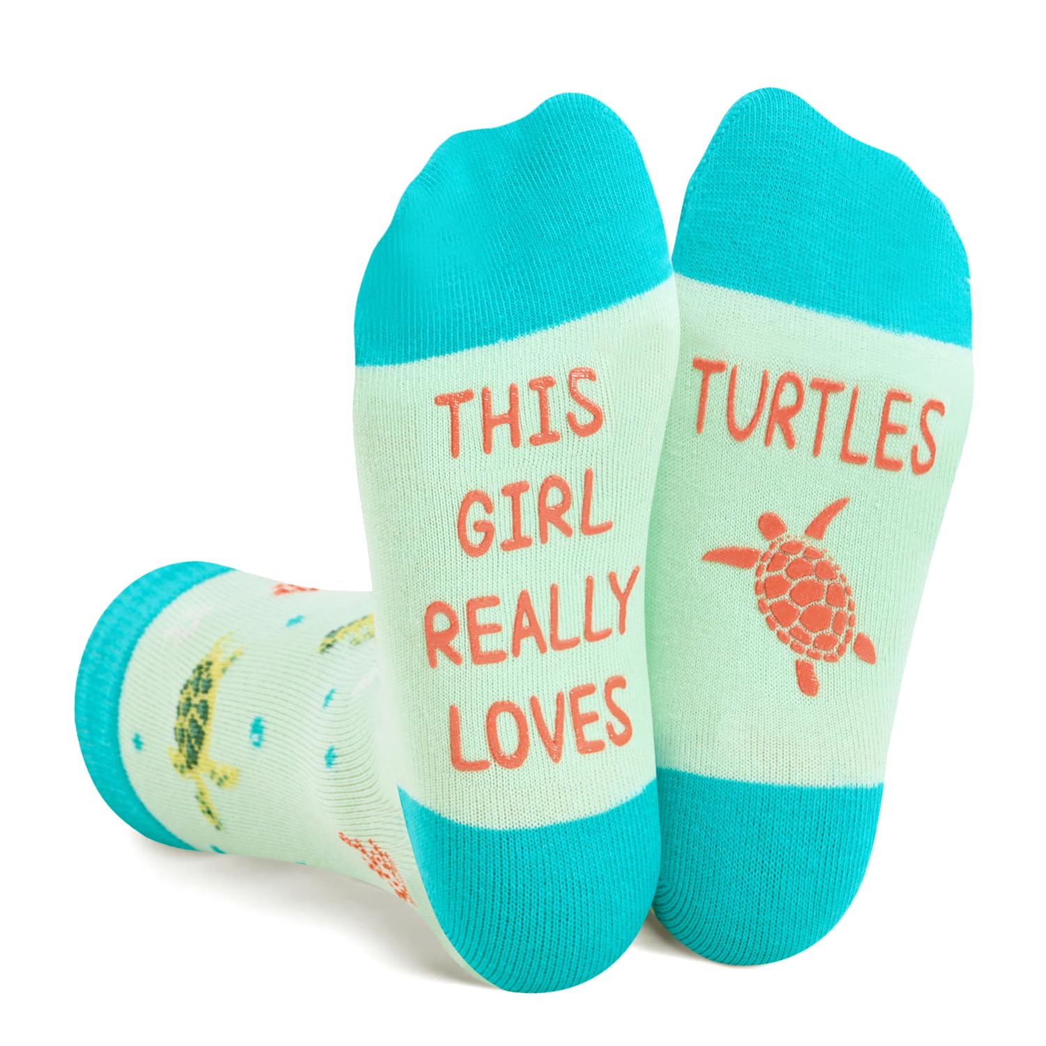 HAPPYPOPTurtle Gifts for Girls - Tortoise Gifts for Adult, Turtle Socks Kids 4-18 Years