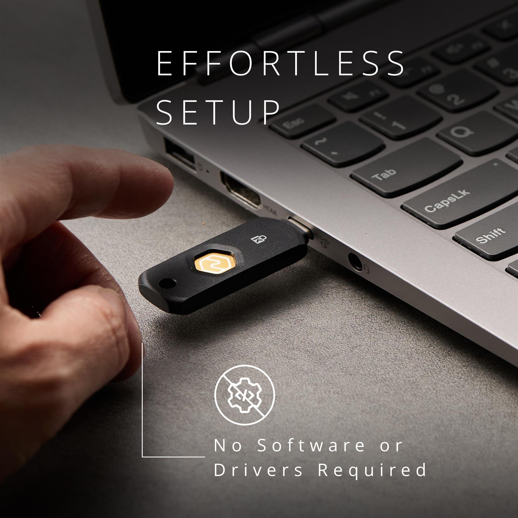 Kensington Llave de Seguridad USB-C VeriMark NFC+ con Passkey | Certificación FIDO2 Nivel 2, CTAP 2.1, autenticación NFC y USB-C para acceso seguro sin contraseña