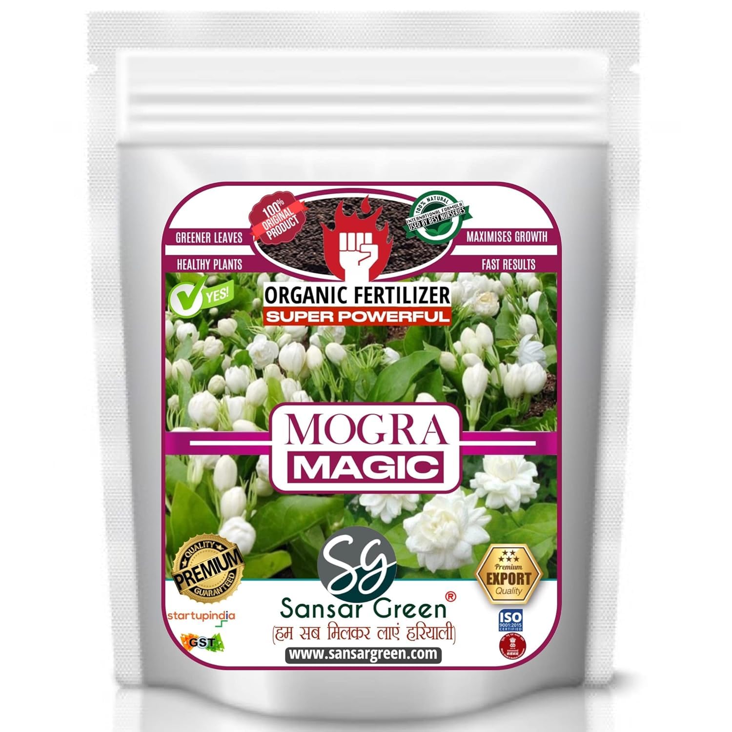Sansar Green® Mogra Magic Mixture, Essential Powerful Organic Fertilizer with Growth Booster and Active Micro Organism (1800 gm)-image-43