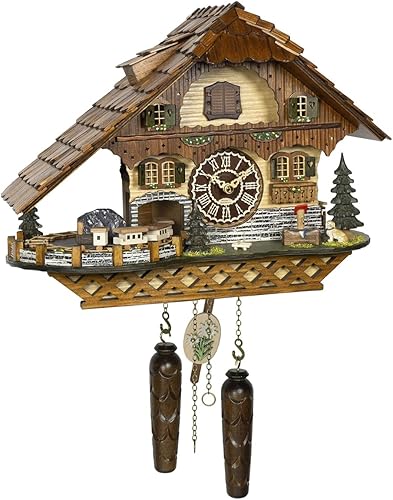 Reloj de cuco estilo chalet con tren móvil y música Hermle Phillip
