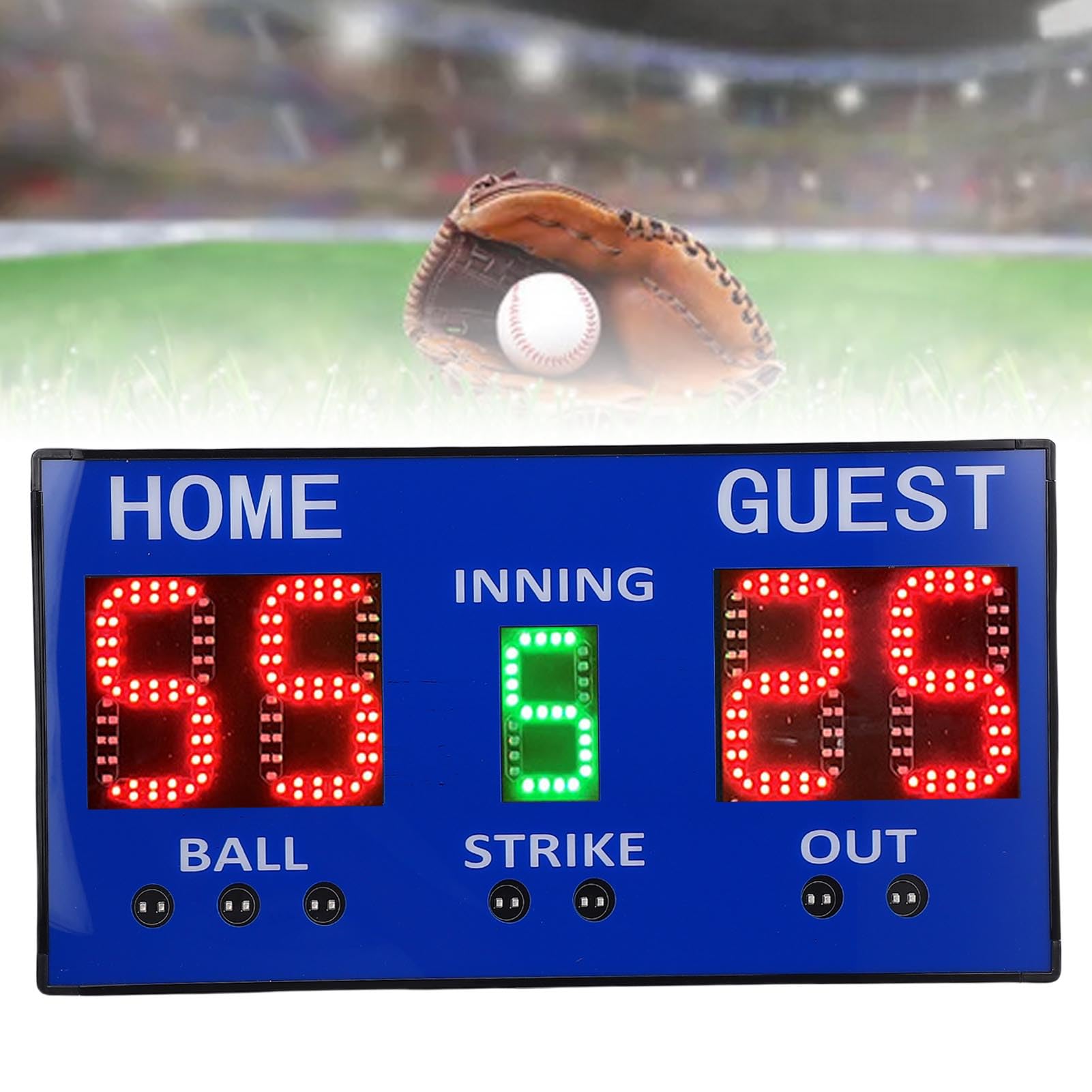 Marcador Inalámbrico de 5 Dígitos Marcador Electrónico Portátil para Juegos de Pelota con Visibilidad de Alto Brillo para Entusiastas de los Deportes Al Aire Libre