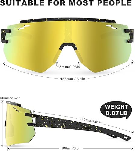 Miniatura 7 de BOLLFO Gafas de sol deportivas polarizadas para jóvenes, protección UV400, para exteriores, para hombres, mujeres, jóvenes, béisbol, ciclismo,