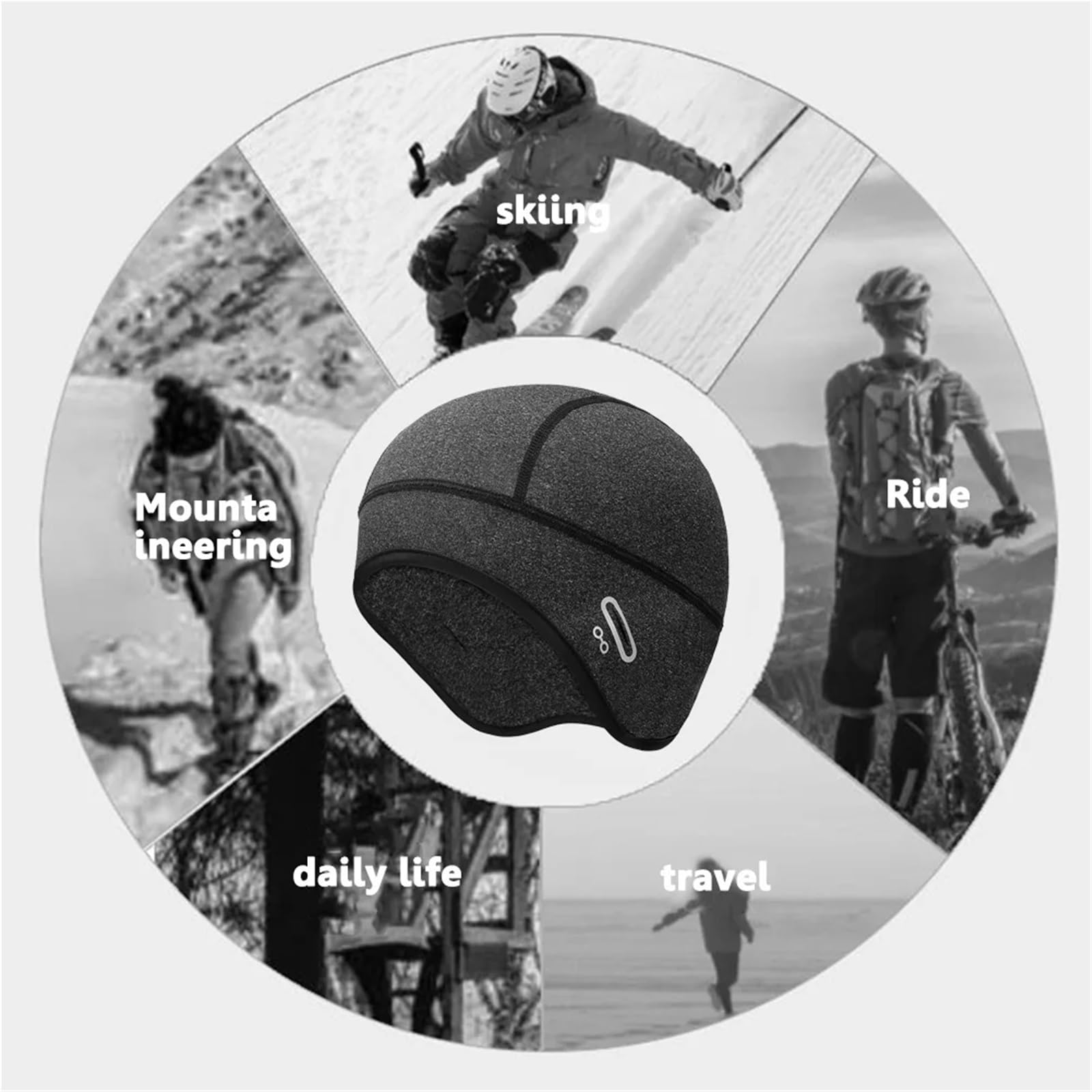 1 pz/2 pz inverno termico berretto da ciclismo outdoor sotto il casco fodera cappello sportivo uomo bicicletta sci beanie corsa escursionismo zucchetto per Ciclismo(Blue B)