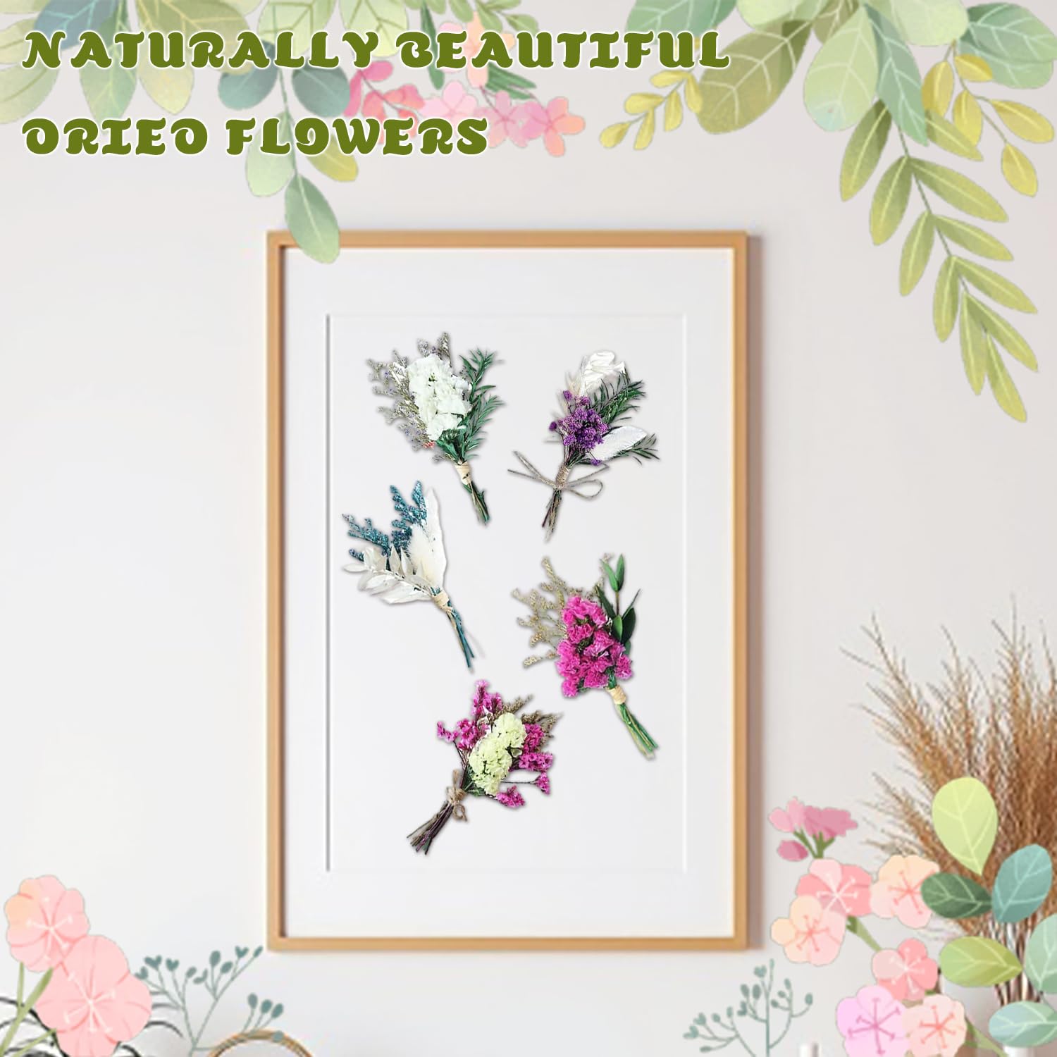 10 Piezas Ramos Pequeños de Flores Secas,Ramo Mini Natural de Flores Secas,para Decorar Scrapbooks, Bullet Journals, Álbumes de Fotos, Sobres de Regalo y Cajas de Regalo