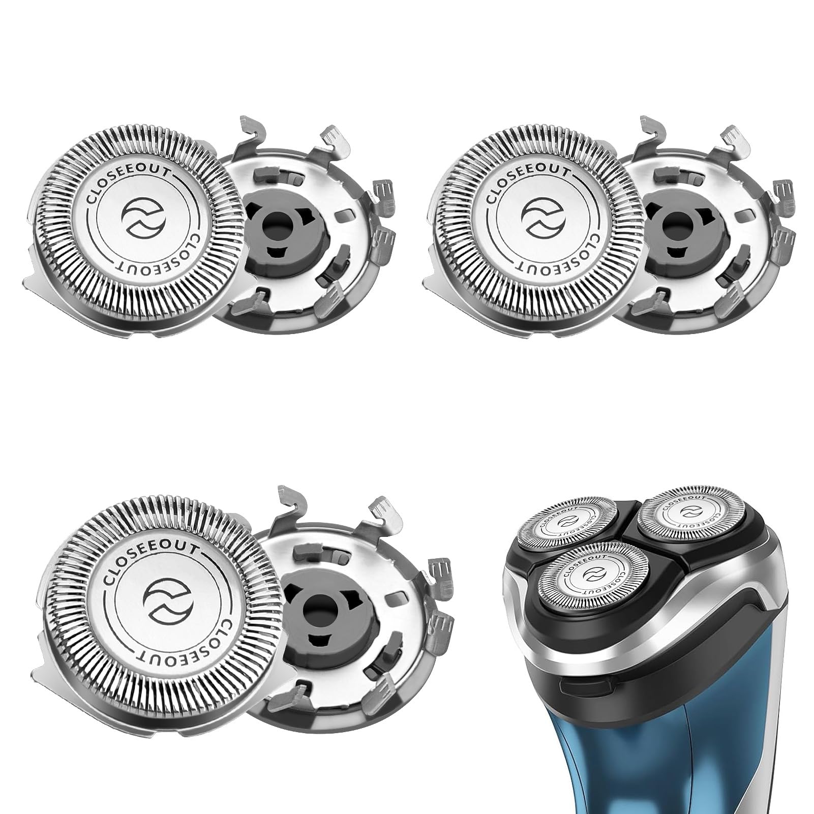 Mellbree SH30/50/52 Replacement Shaver Head For Philips Series 1000 3PCS, Replacement Shaver Head Compatible With Philips Series 1000, 2000, 3000, 5000 And Model AT8xx/AT7xx/PT8xx/PT7xx
