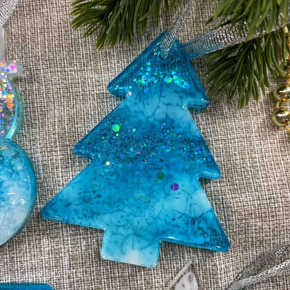 Siliconen gietvormen voor Kerstmis, 2-delige elandhanger, siliconen vorm, Kerstmis om uit te gieten met gips, handwerk en kerstdecoratie (eland