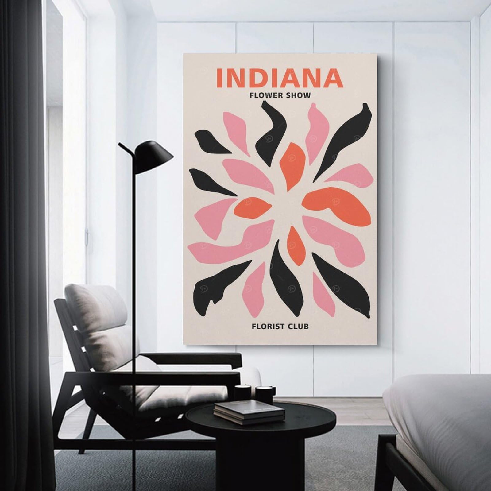 Junmoney Indiana Florist Club Canvas Wall Decor, 20x30inch(50x75cm), for New Homes, Bedrooms Or Workspaces, Gift Idea for Housewarming And Birthdays