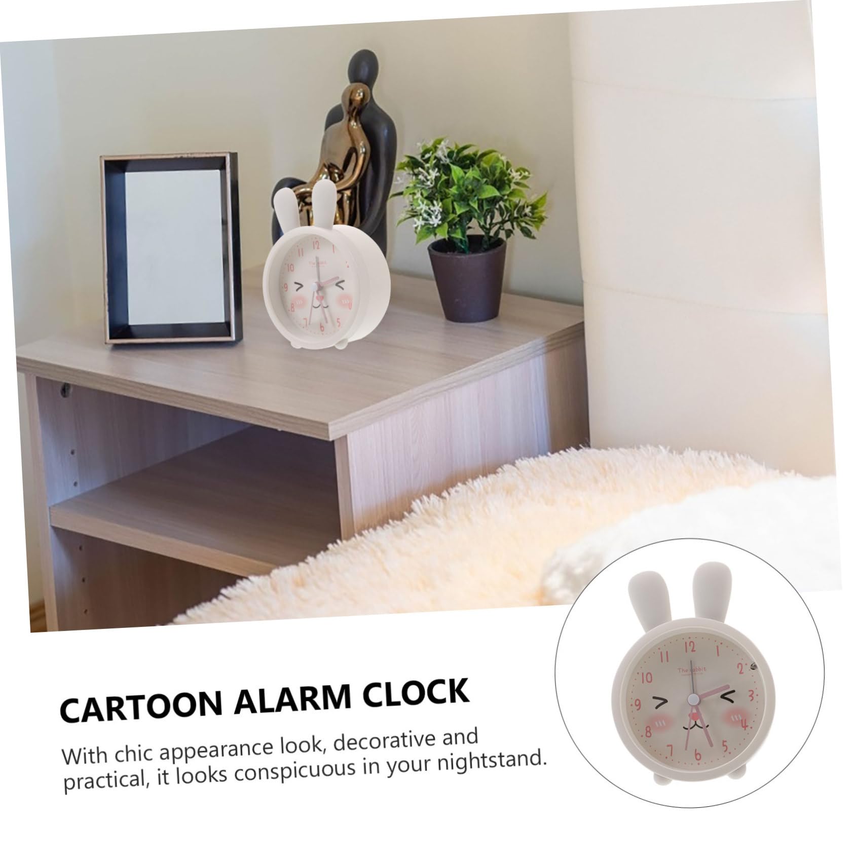 PRETYZOOM 3stücke Kawaii Kinderwecker Mit Nachtlicht Geräuschloser Alarm Clock Für Kinderzimmer Tragbar Und Dekorativ Für Schreibtisch Und Nachtisch Ohne Batterie