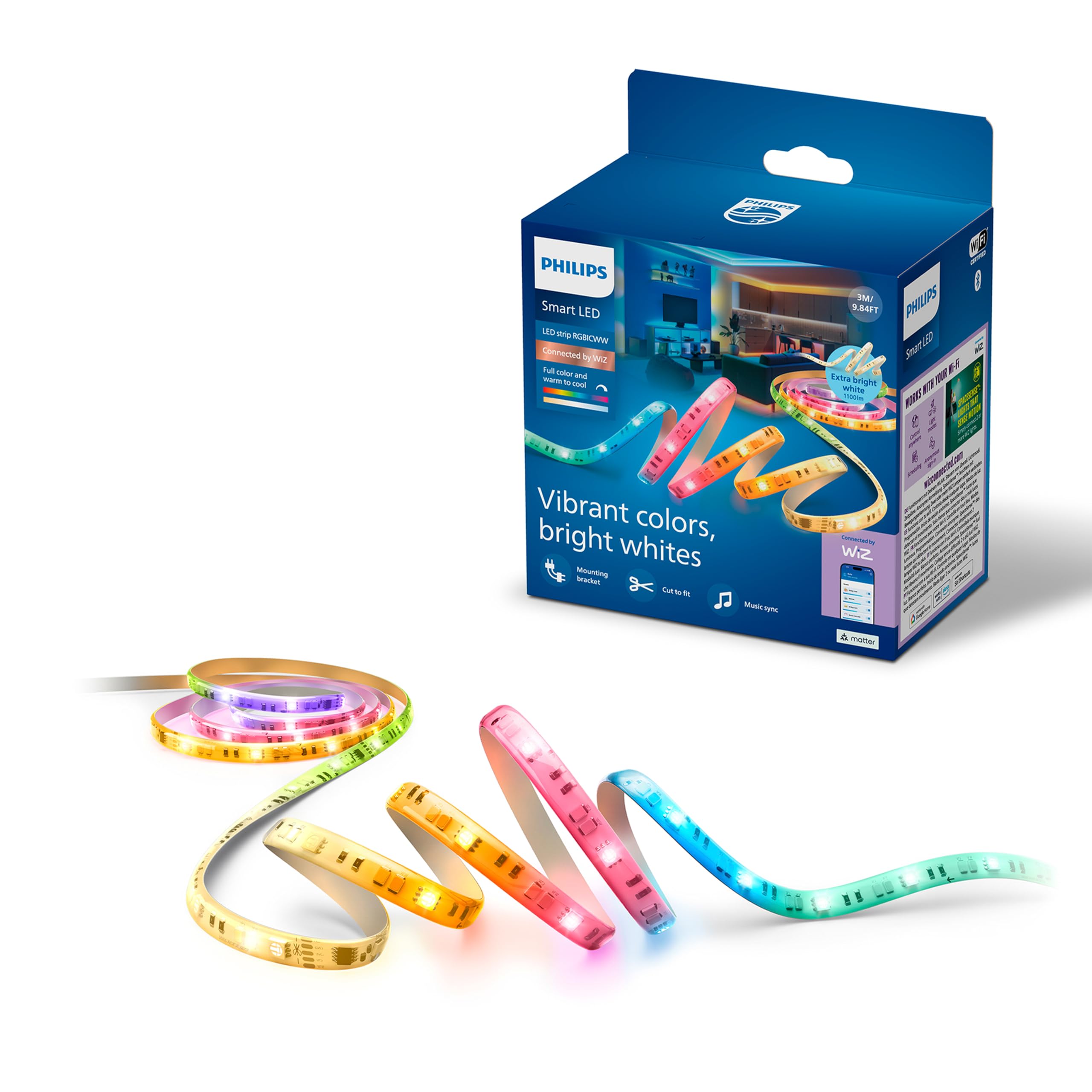 Philips Smart Lighting Striscia LED RGBICWW, 3 m