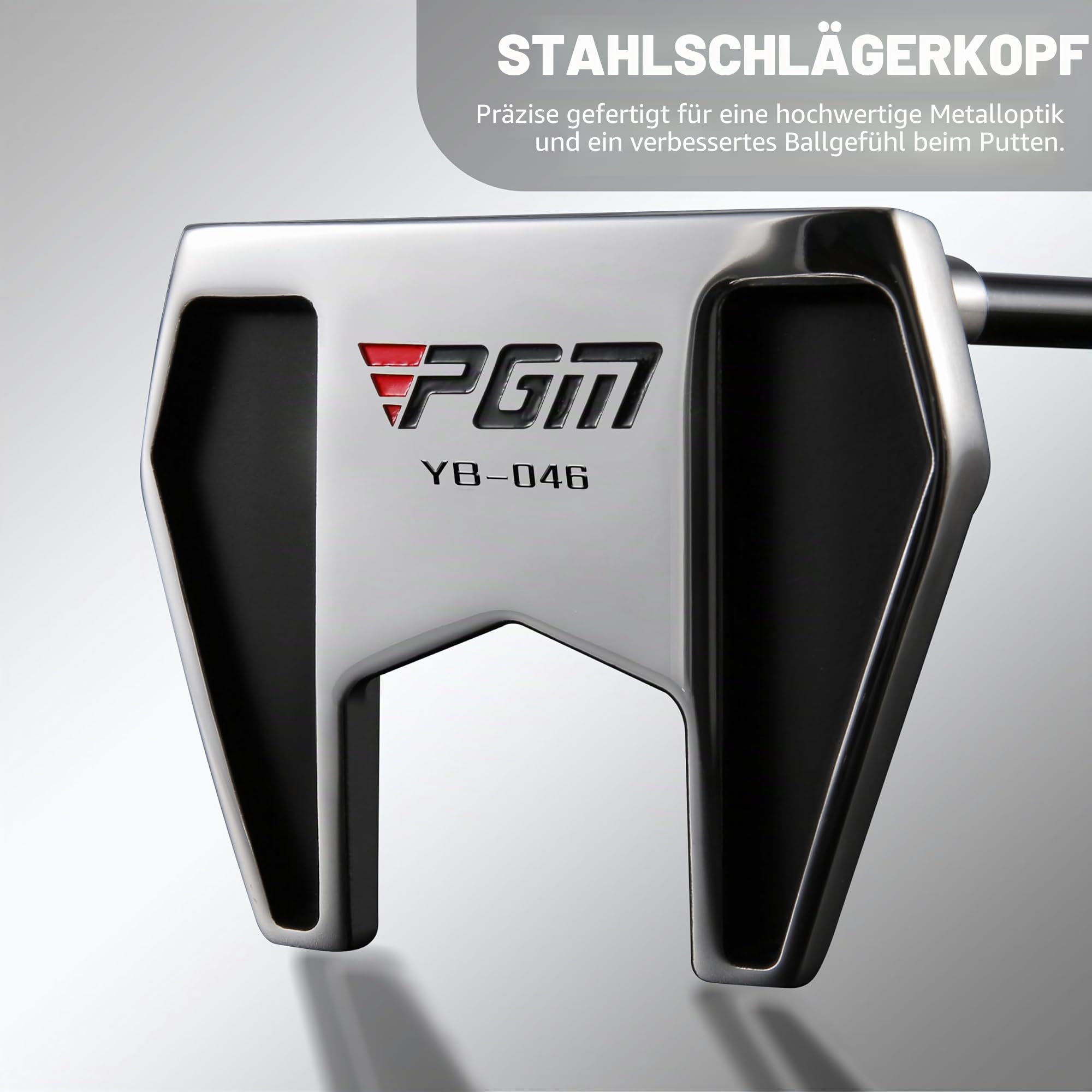 PGM Golf Standing Putter - Golf Putter for Men and Women - Mallet Putter with Stable Low Center of Gravity & Alignment Aid