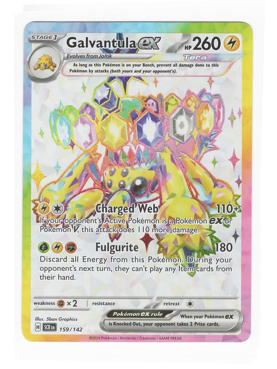 Pokemon - Galvantula ex 159/142 - Stellar Crown - Full Art Foil Ultra Rare Card