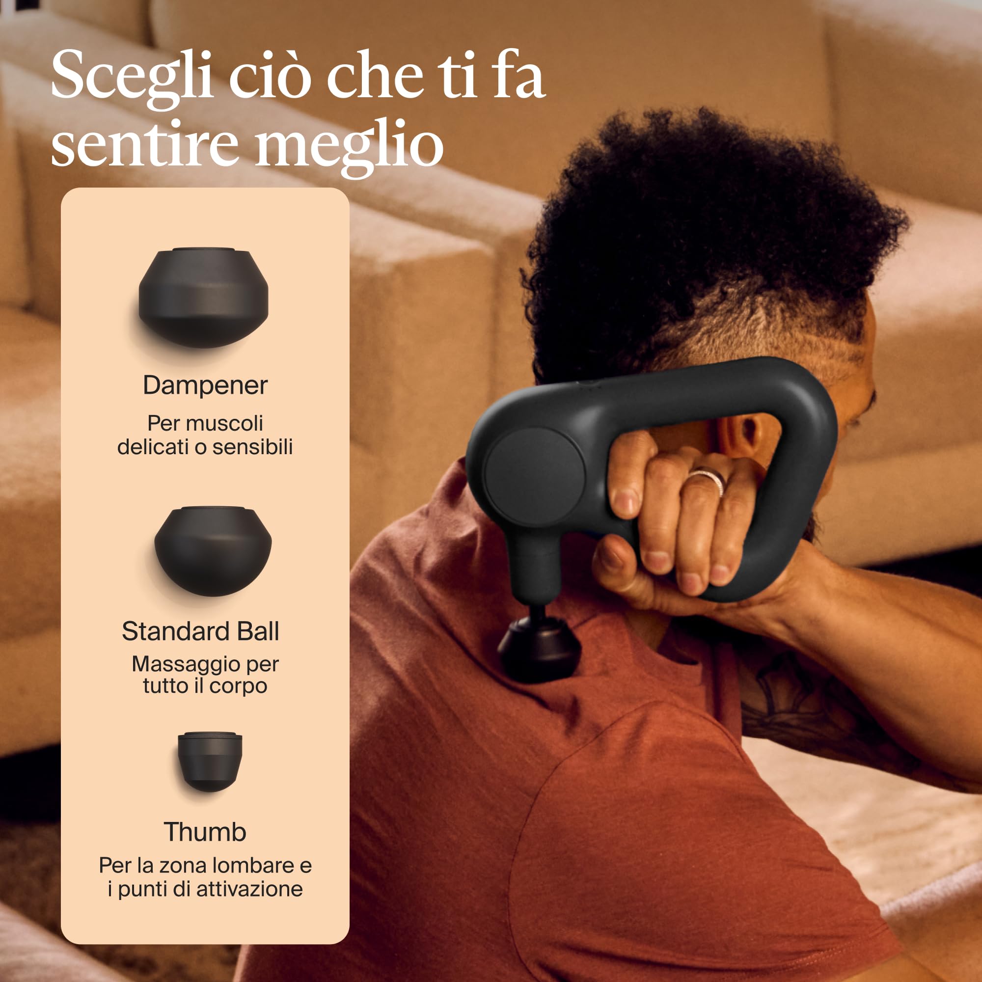 Theragun Relief - Pistola per massaggio a percussione portatile - Facile da usare, comoda e leggera massaggiatore personale per terapia di massaggio quotidiana per sollievo dal dolore a collo, schiena