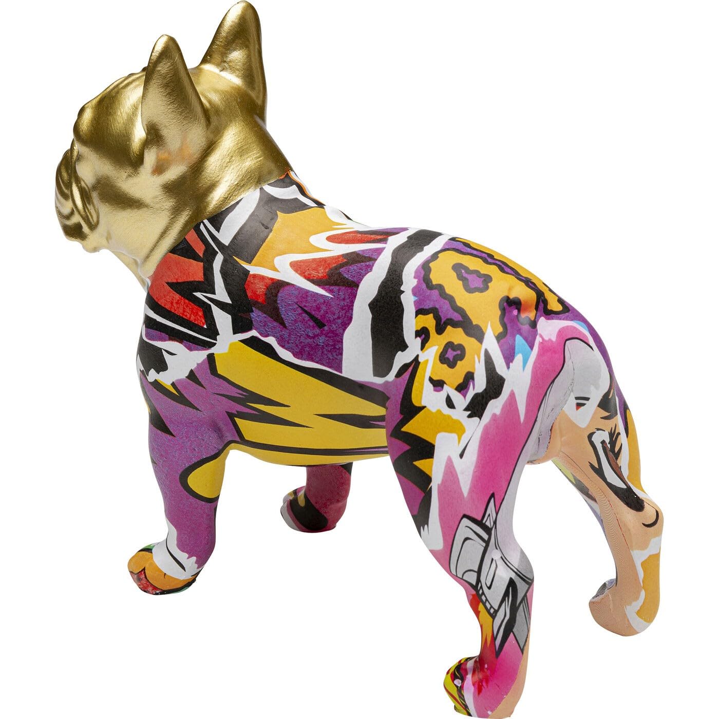 Kare Design Deko Figur Graffiti Dog, Mehrfarbig, Handbemalt, Jedes Stück EIN Unikat, Tiermotiv, Accessoire, Wohnzimmer, Deko für Regale, Sideboards, 15x8x16 cm (H/B/T)