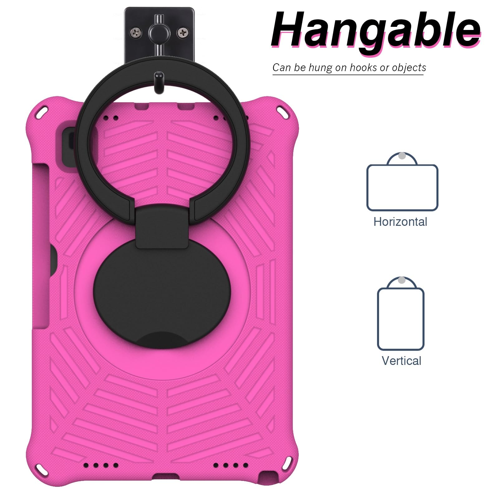 Housse de protection pour tablette Coque antichoc adaptée aux enfants compatible avec Samsung Galaxy Tab A7 10,4 pouces (2020) SM-T500/T505, support de poignée pivotant léger + bandoulière étui de pro