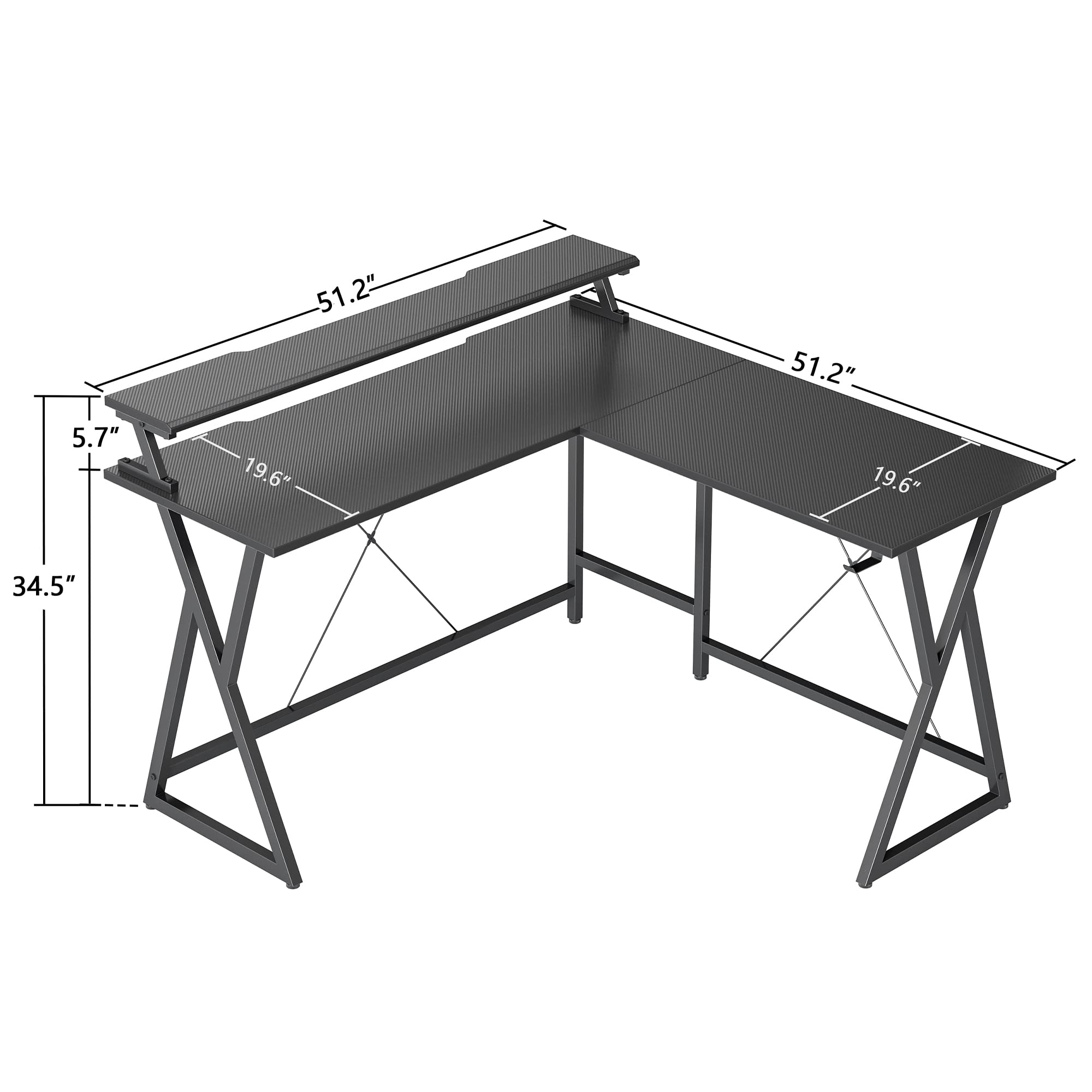 CubiCubi Gaming Desk 50.4” wi...B09NYHPXDL
