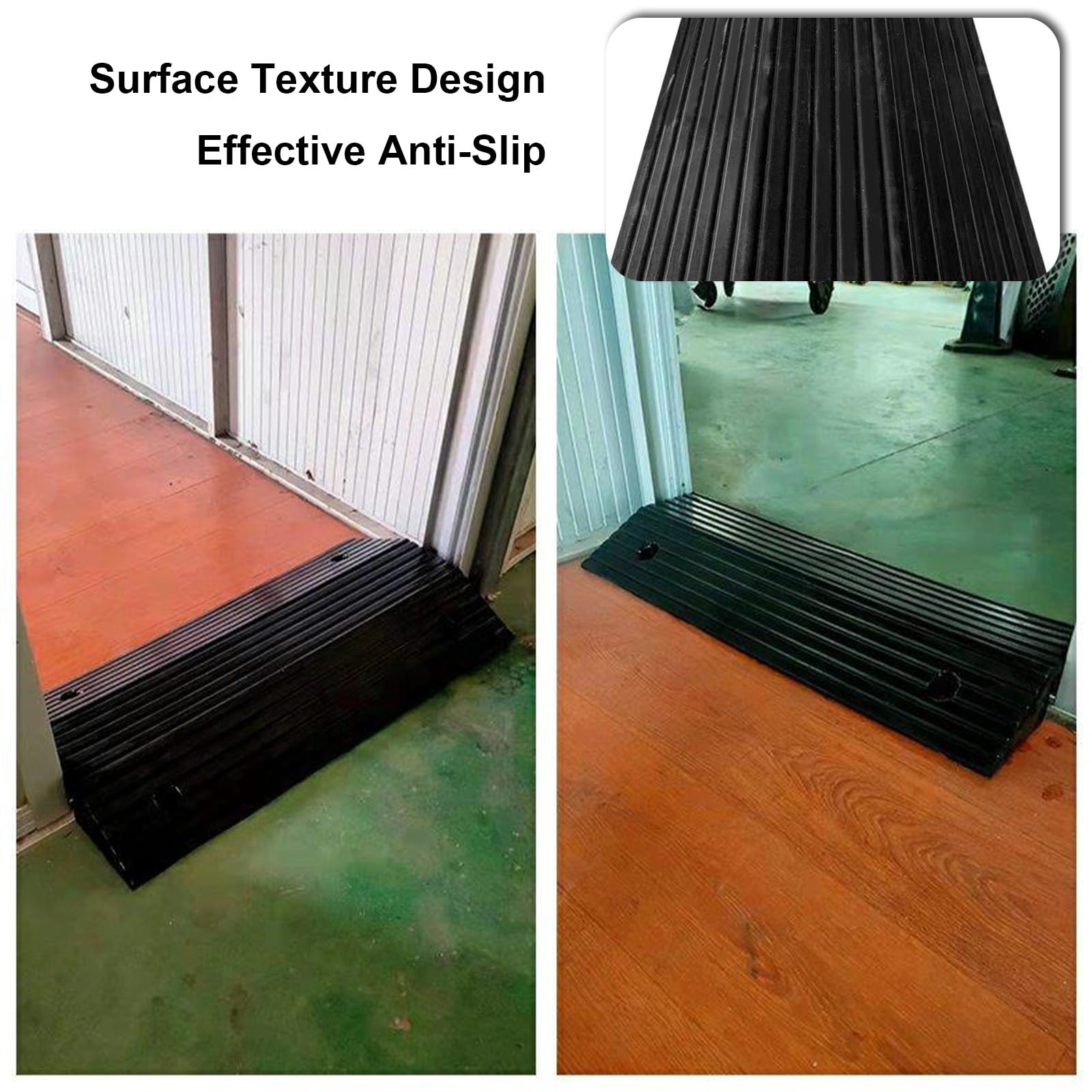 Pasacables Suelo de 1 Canal, Rampa de Protección de Cable de Goma Resistente, Rampa de Umbral para Interiores y Exteriores, Capacidad de Carga de 2 Toneladas