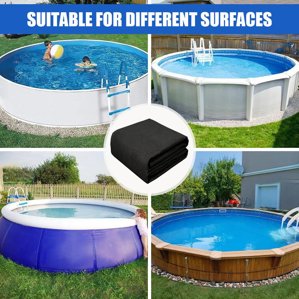 Poolunterlage rutschfeste Unterlage Rund,Pool Unterlage Outdoor,Vorgeschnittene Bodenplane für Aufstellpools & Whirlpools,Ideal für Outdoor, verlängert die Lebensdauer der Auskleidung (Ø305cm)