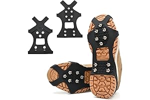 Crampons Ice Cleats for Shoes and Boots, Silicone Stainless Steel Spikes