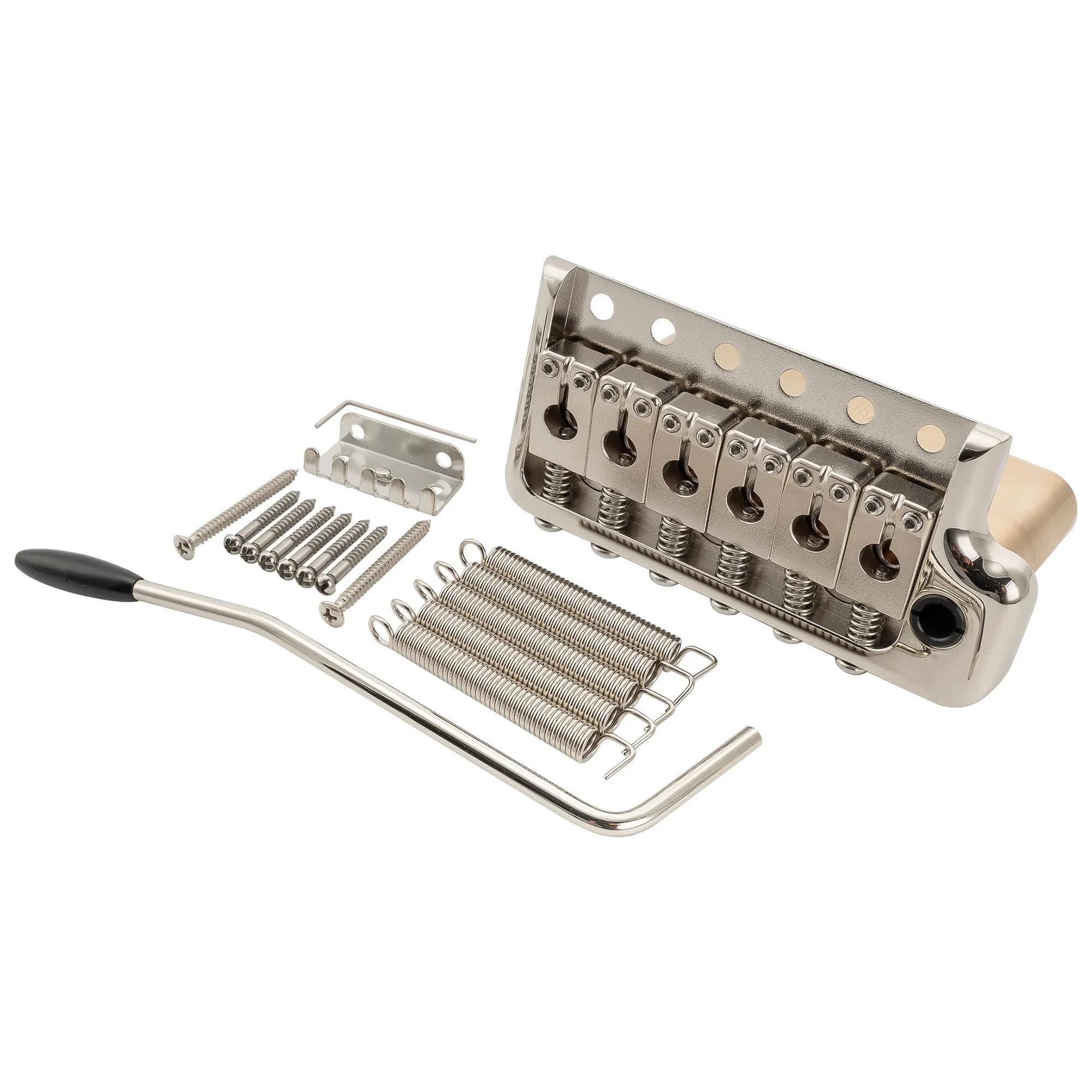 Mostek Gitarowy Gitara Elektryczna 52,5 Mm W Całości Z Litego Mosiądzu 6 Śrubowy Mostek Tremolo Częściami Zamiennymi Bloku(Nickel)