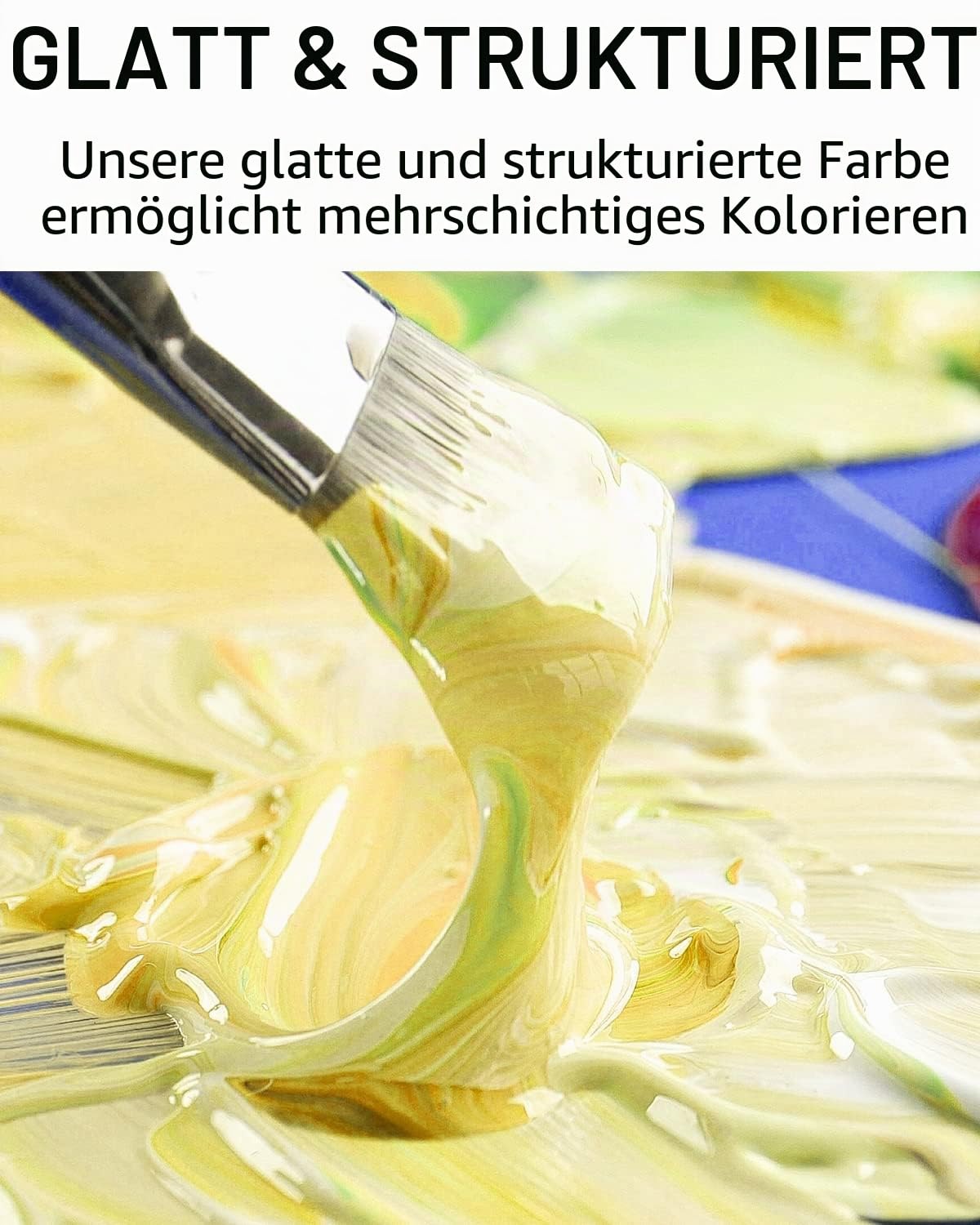 Nicpro 6 Farben Großes Acrylfarben Set 2040 ml × 6, Ungiftig Künstler-Malfarben, Acrylfarben für Verschiedene Oberflächen, Holz, Stoff, Leder, Papier, Handwerk, für Erwachsene mit Pumpe