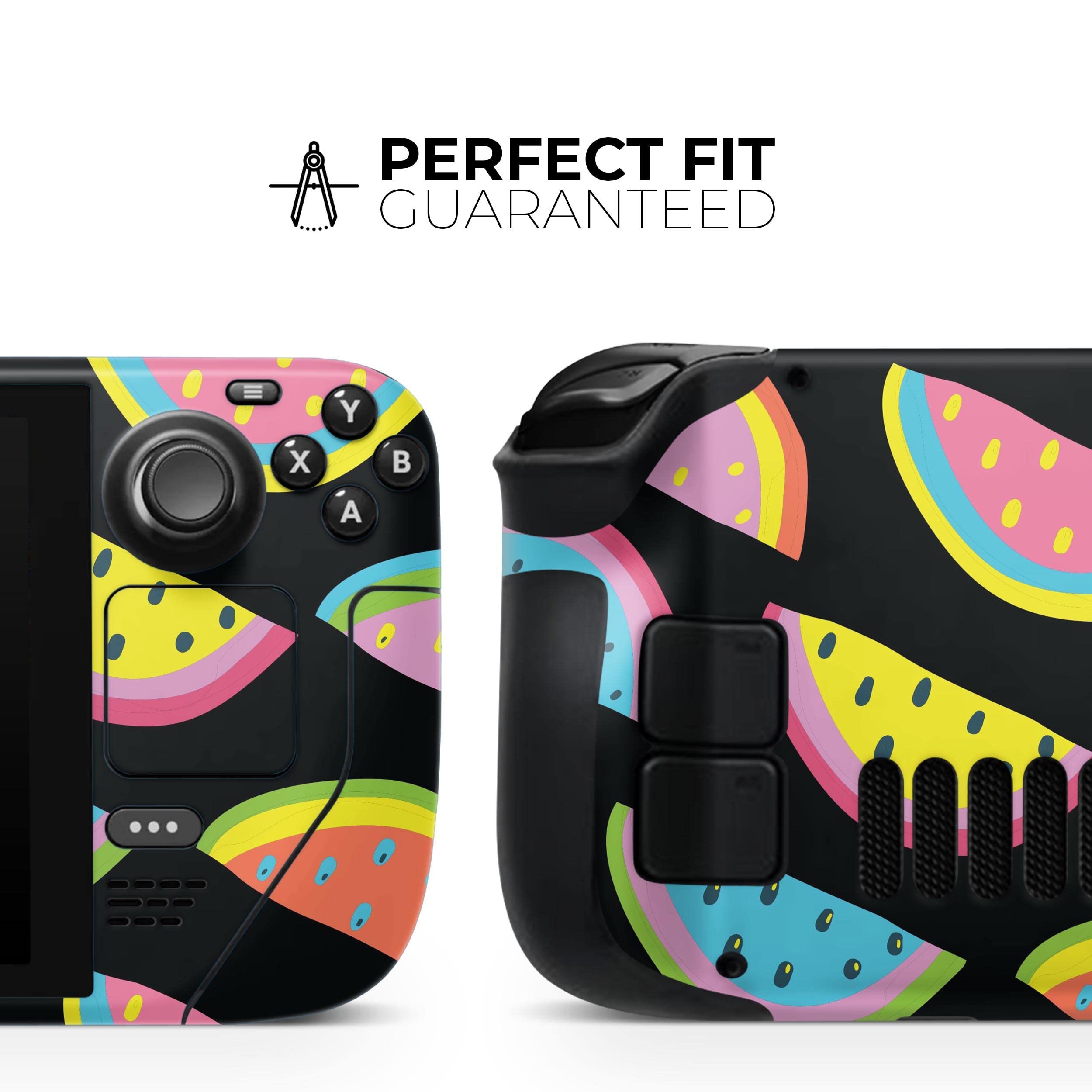 Design Skinz - Compatible with Steam Deck - Skin Decal Protective Scratch-Resistant Removable Vinyl Wrap Cover - Vivid Retro Watermelon Slices