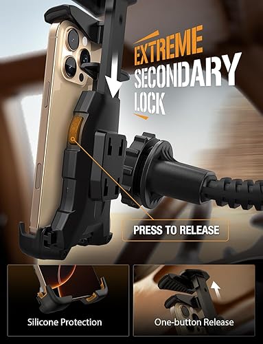 Miniatura 7 de ToughTested Soporte para teléfono con GPS, soporte de tableta con ventosa resistente para parabrisas, se adapta a Max Smartphone y Tablet (hasta