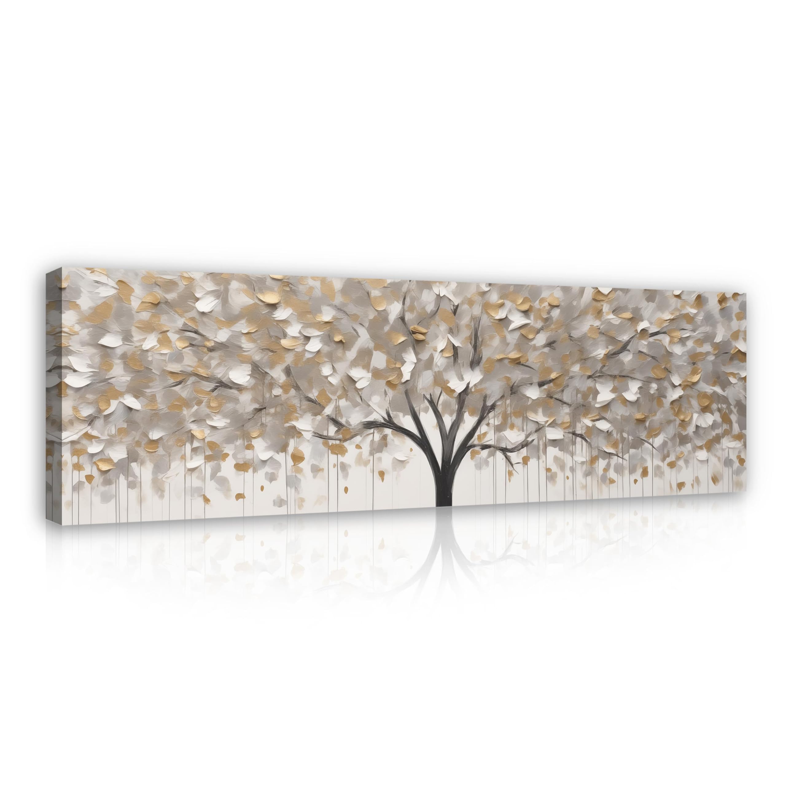 WallArena Lienzos de 145x45 cm | Árbol abstracto, impresión sobre lienzo, imagen sobre lienzo, tamaño: 145x45 cm (ancho x alto) - una sola pieza sobre lienzo.
