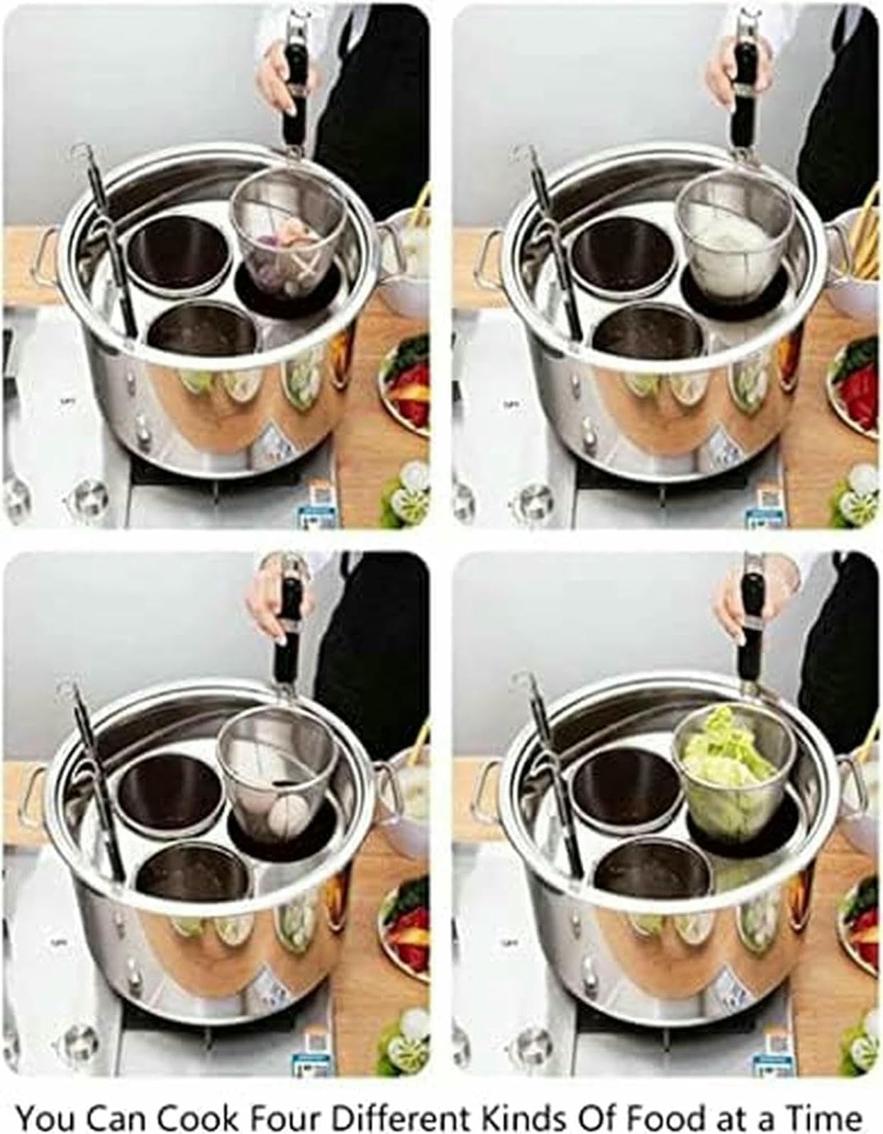 Pentole da Cucina, Set di Inserti per cuocipasta, pentola per Pasta in Acciaio Inossidabile, per Utensili da Cucina Commerciali per ristoranti e cucine domestiche