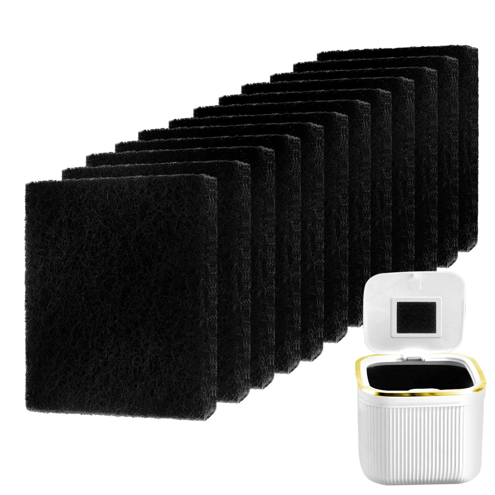 Sponsored Ad – 12 PCS Carbon Odour Filters for Compost Bin Kit Odour Filter for Food Waste Caddy Replacement Rectangle Activated Carbon Filters Sheet for Kitchen Compost Bucket