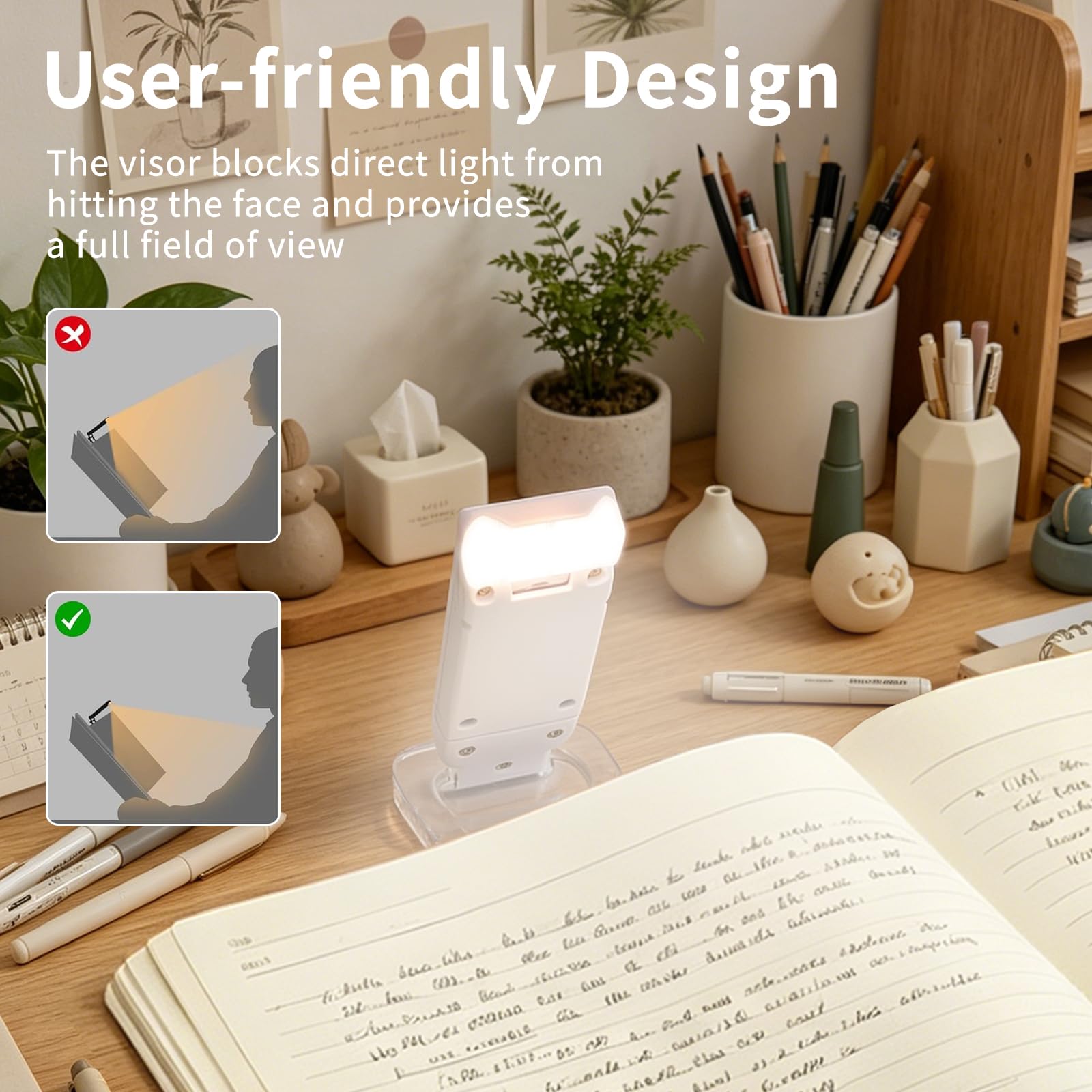 Wiederaufladbare Buchleuchte zum Lesen, aufsteckbar, augenfreundliches Design, 3 Farbtemperaturen, USB-Aufladung, Geschenke für Bücherwürmer, Kinder, Erwachsene, mehrfarbig, 16 Stück