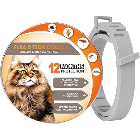 Parenda Cat Flea Collars 13 Inches - Flea Collars for Cats Fit Flea Treatment for Cats Lasting 12 Months - Waterproof Cat Flea Collar - Cat Flea Treatment 100% Natural Ingredients