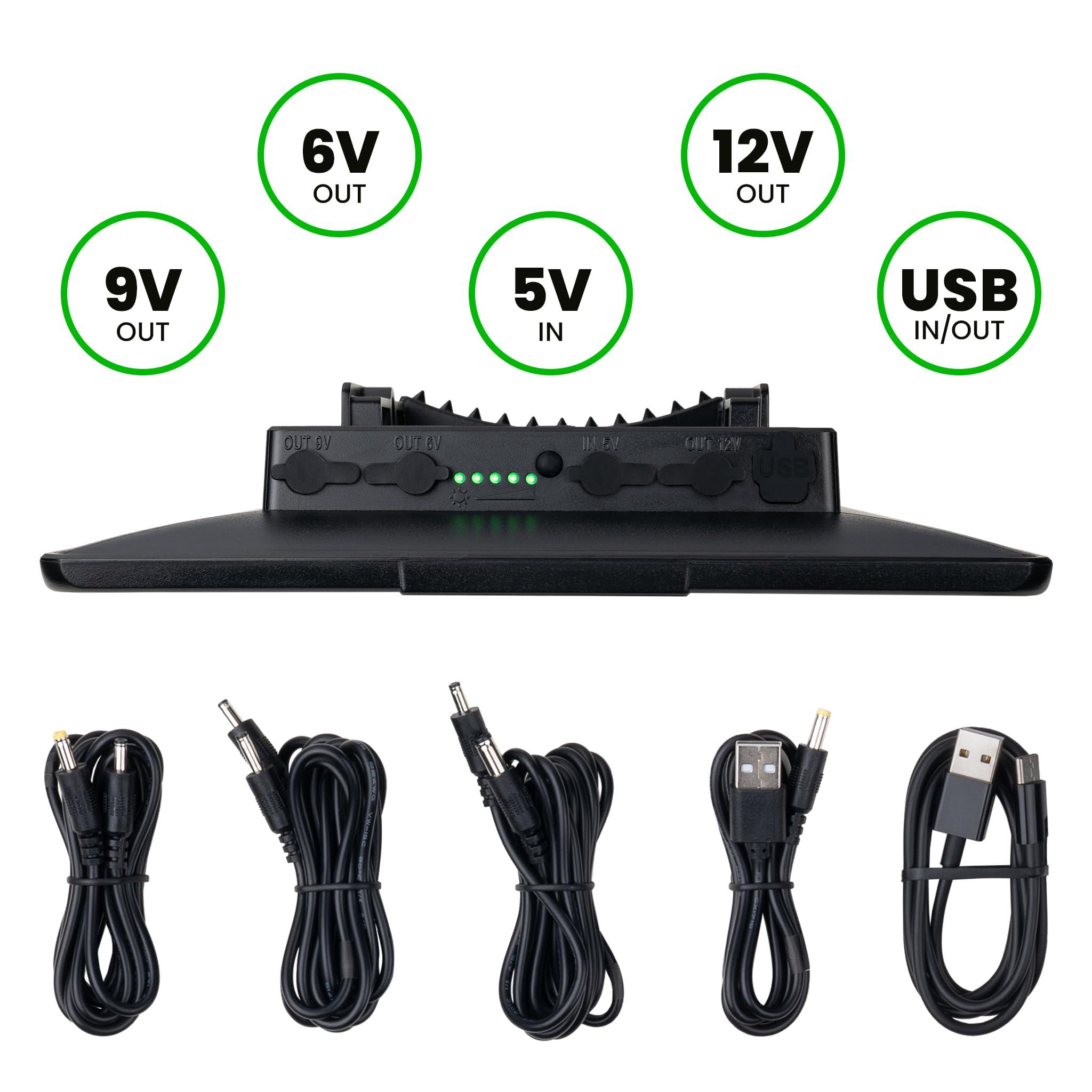 DÖRR Solarpanel mit 15000mAh Akku, 6V/9V/12V DC & USB-A/USB-C, 18W, IP66 wetterfest, Solarstrom für Wildkameras, Überwachungskameras, Futterstreuer & Outdoor-Geräte, Solar Ladegerät, Solar Powerbank
