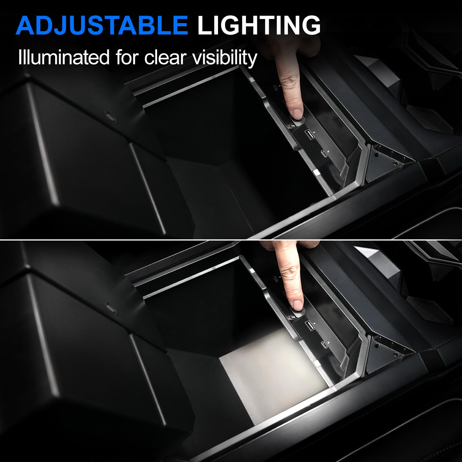 TPE Center Console Cover For Tesla Cybertruck 2024 – Scratch-Resistant Armrest Protector - View #4
