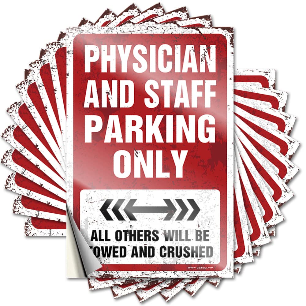 Fzfn Colour Funny Decal Aesthetic Decals, Indie Cute Pattern Design For Gamers Notebook | Window Removable Vinyl Physician And Staff Parking Only(6X9cm)