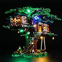Vista 3 de LIGHTAILING Kit de iluminación LED para Lego- 21318 modelo de bloques de construcción de casa de árbol, juego de luces LED compatible