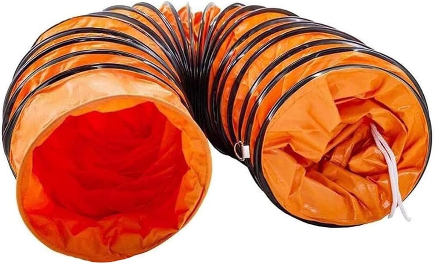 Diameter 15-50cm Duct Hose with Adjustable Rope D Hook, Thickness 0.32 mm, Waterproof, Folding PVC Exhaust Duct, Easy Storage, for Ventilation, Drying, Cooling Applications(6.6ft,Diameter -150 mm)