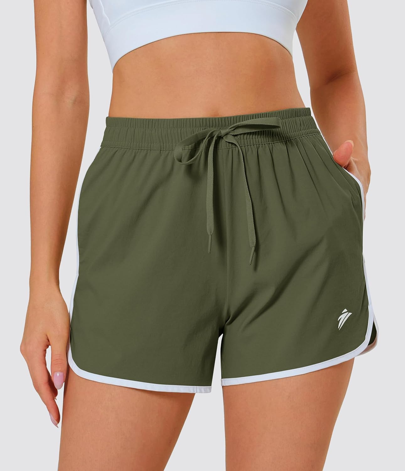 MAGCOMSEN Women's Athletic Shorts with Pockets Quick Dry Lightweight 3.5" Running Gym Workout Shorts Hiking Sport - Image 3