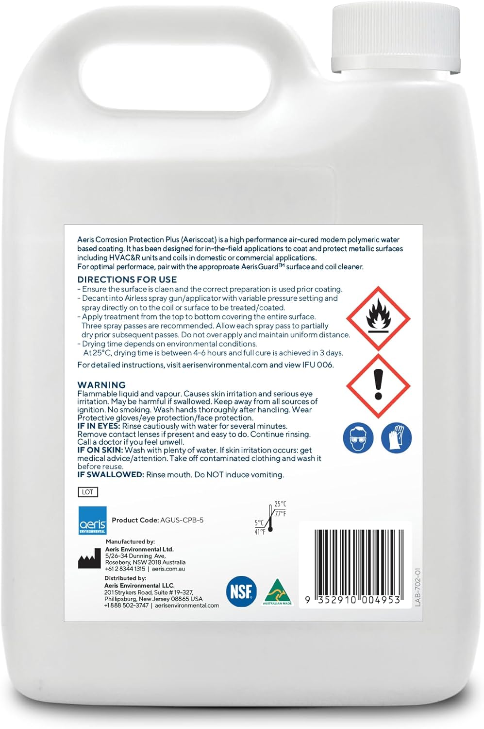 Corrosion Protection Plus – Rust Protection Coating with Heat Resistance up to 390°F, Long-Lasting Durable Finish, 1 Gallon, Bright Blue