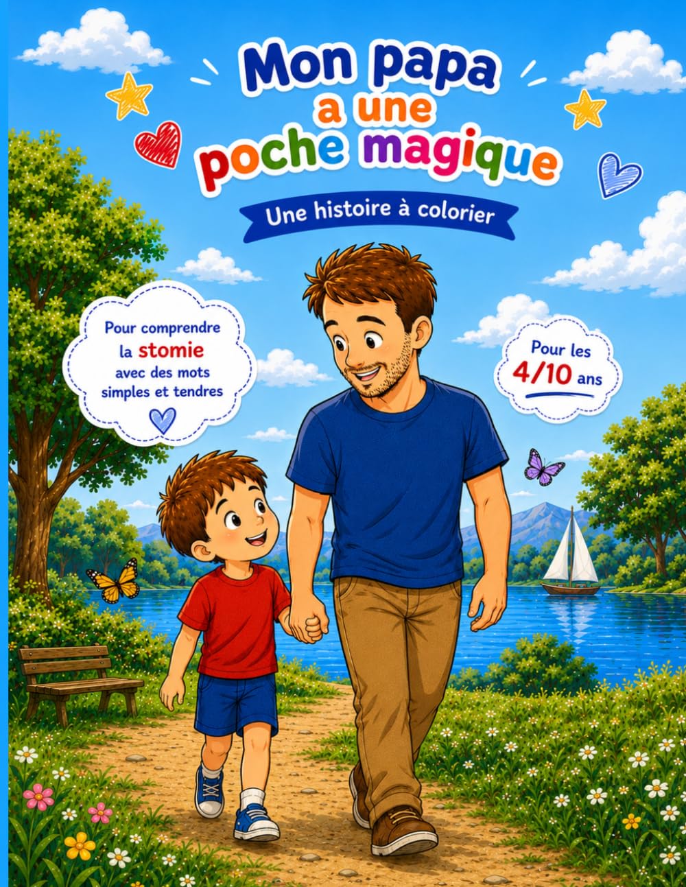 MON PAPA A UNE POCHE MAGIQUE: UNE HISTOIRE A LIRE ET A COLORIER