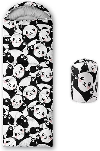 BSNTHO Saco de dormir para camping, 3 estaciones, clima cálido y fresco, ligero, saco de dormir impermeable para adultos y niños, viajes y al aire