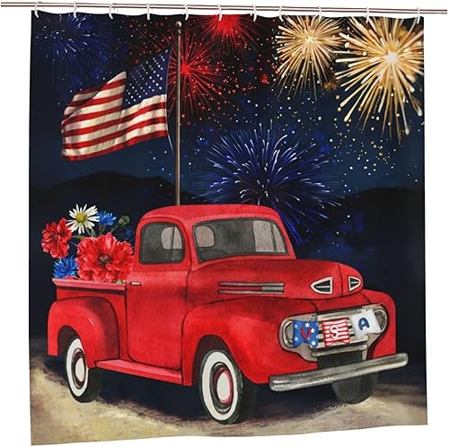 Miniatura 60 de Juego de cortinas de ducha de 72 x 72 pulgadas con 12 ganchos, cortina de ducha de tela de poliéster impermeable para decoración del hogar y baño