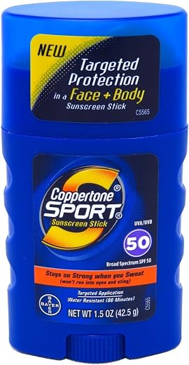 Coppertone Spf#50 Sport Stick 1.5 Ounce (44ml) (2 Pack)