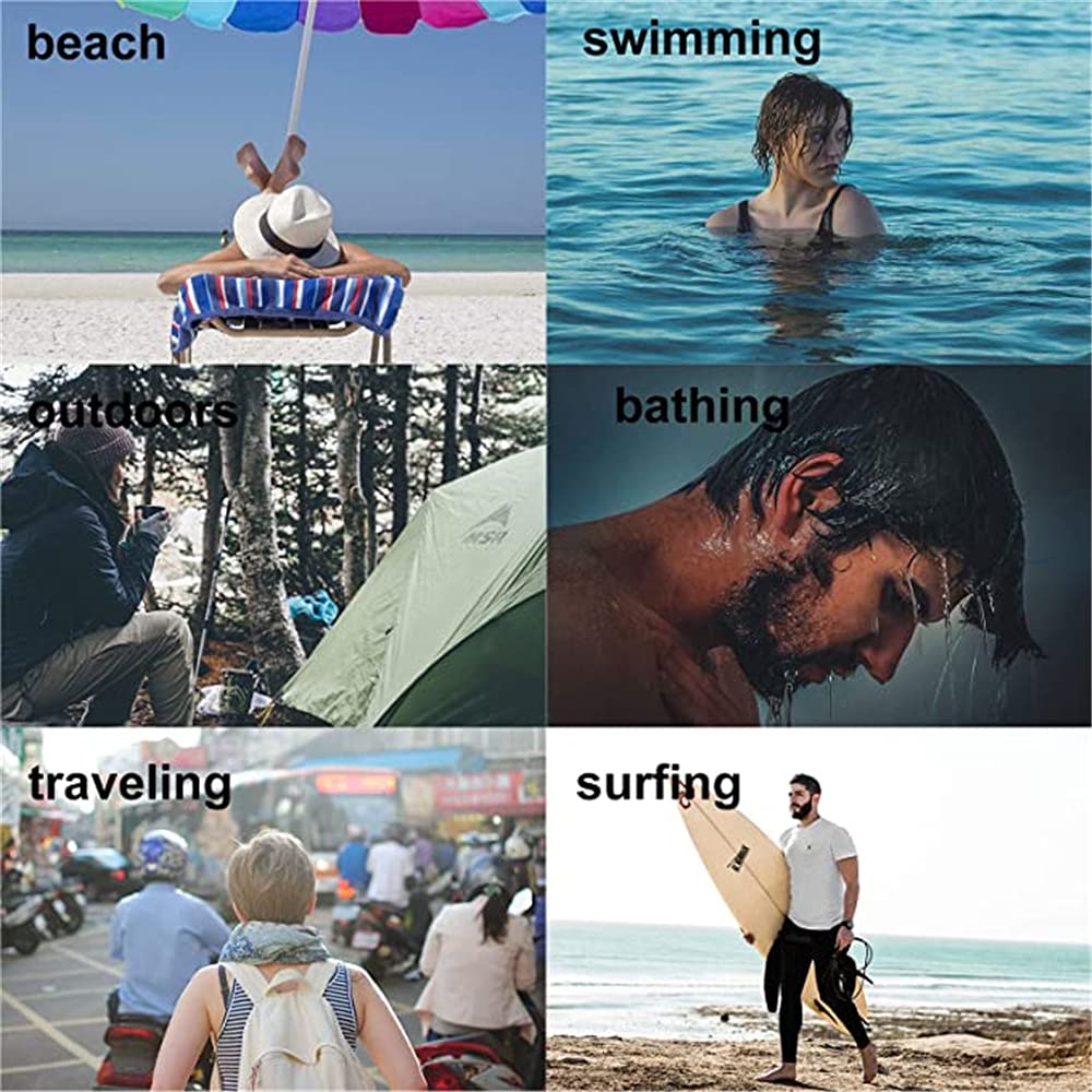 3D Badeponcho Surfponcho, Treer Surf Poncho Umziehhilfe Schnelltrocknend Strandtuch Strand Handtuch Badetuch mit Kapuze aus Mikrofaser für Erwachsene Herren Damen Kinder