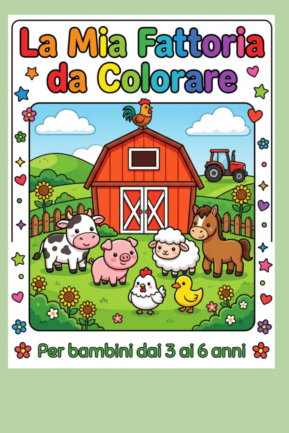 Fattoria Divertente: Libro da Colorare per Bambini: Animali, Trattori e Avventure nella Natura – Attività Creativa per i Più Piccoli