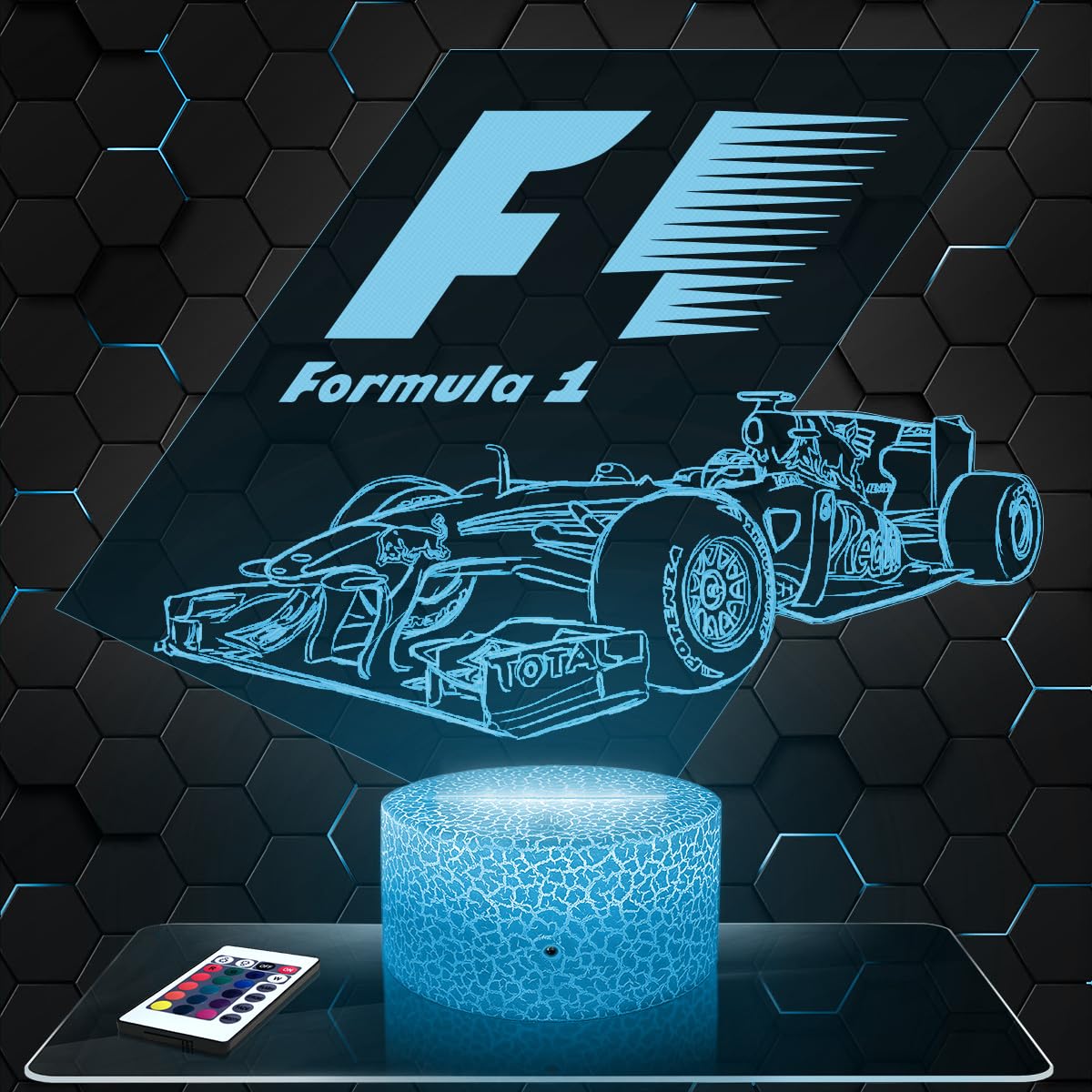 Lampe 3D Logo You Tube, Veilleuse Tactile Led Illusion, Effet Hologramme 3D, Idée Cadeau Noël Anniversaire Garçon Et Fille, Chambre D'Enfant Ou Adulte TOP