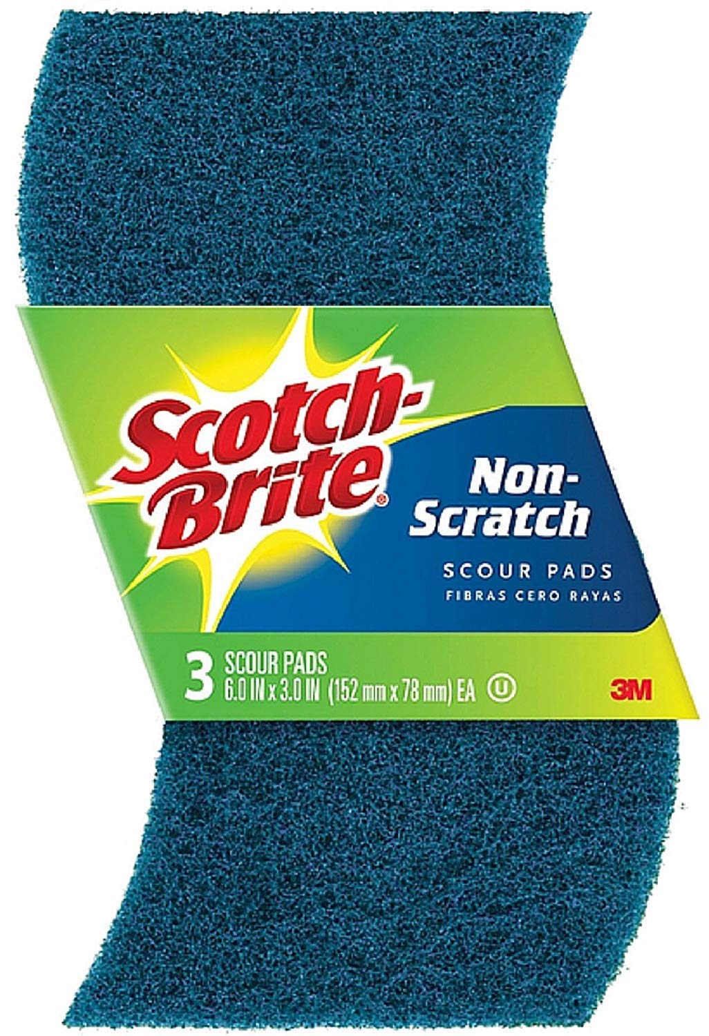 Scotch-Brite Non-Scratch Scour Pads 3 ea (Pack of 8)