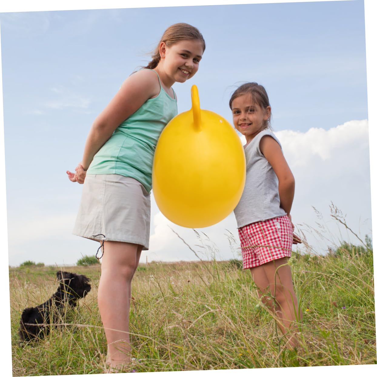 Abaodam Jumping for Boys and Girls Inflatable Bounce 44cm Diameter Boys and Girls Jumper PVC Material Random Style