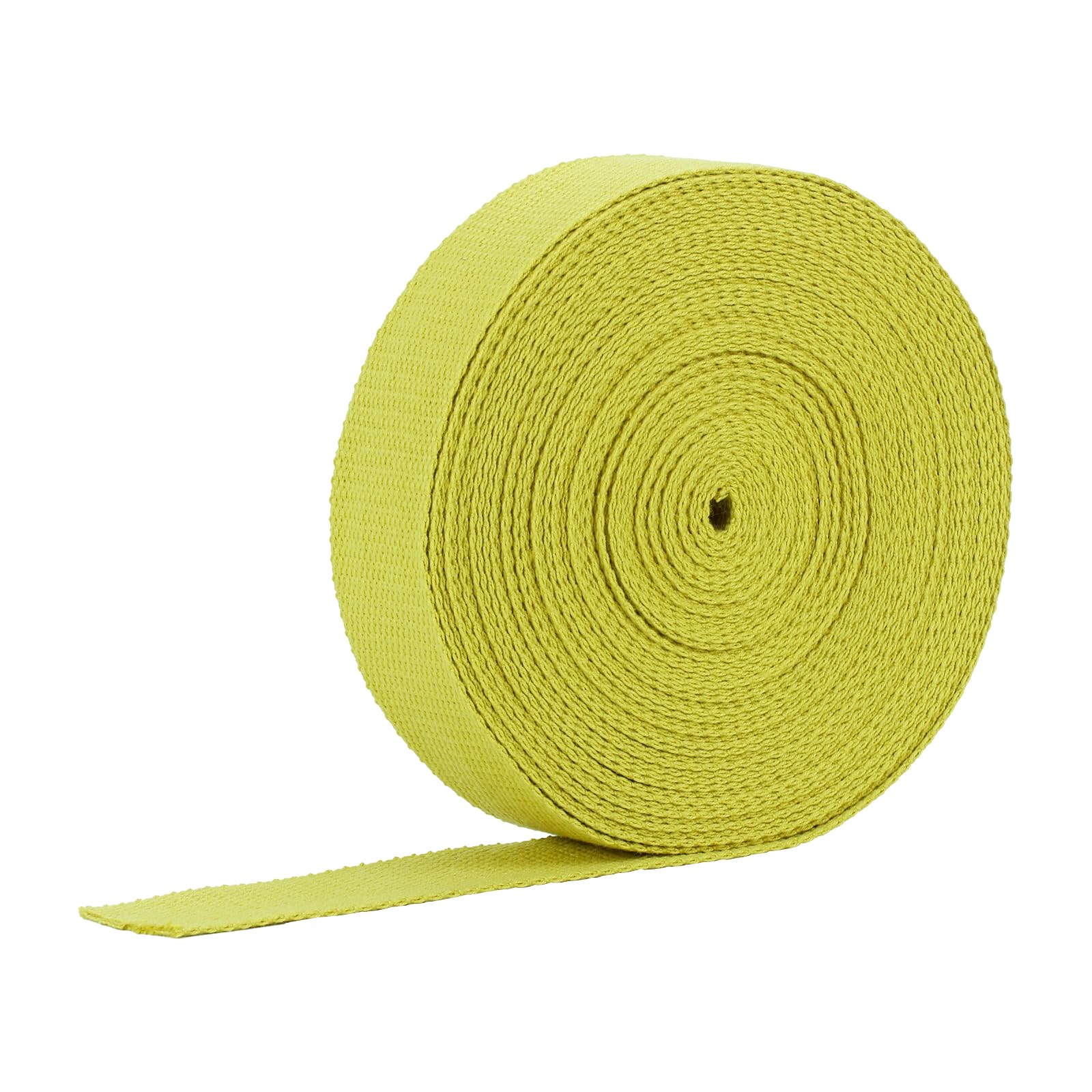 TIBOO DAY 1.5 Inch Cotton Webbing, 12 Yards Natural Cotton Webbing Straps for Bags for Cloth Belt Bags Handles Tote Bag DIY Crafts Decoration, Yellow