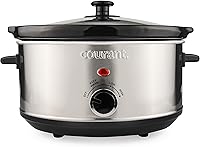 Vista 9 de Courant Ovalada olla de cocción lenta con opciones fáciles de 7 cuartos de galón, apto para lavavajillas, acero inoxidable